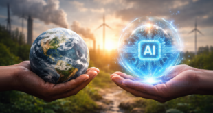 Deux personnes qui échangent l'IA et la planète