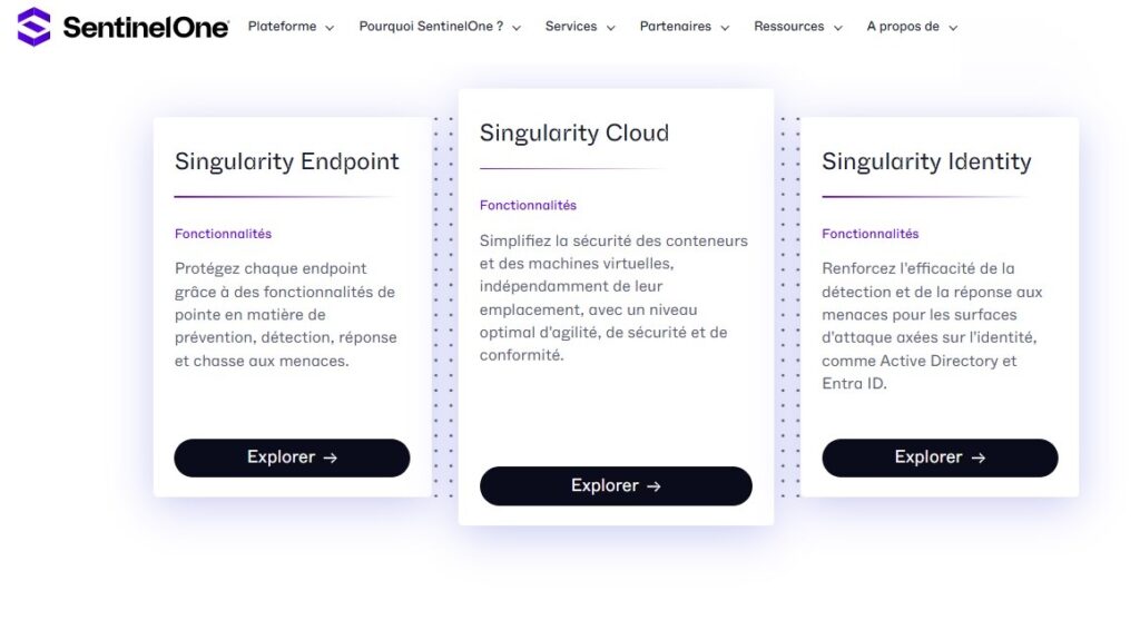 SentinelOne fonctionnalités