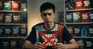 gamer collectionneur de GTA déçue, dans ses mains une boîte physique de GTA 6 annulée