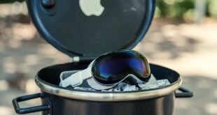 Un Vision Pro dans une poubelle d'Apple