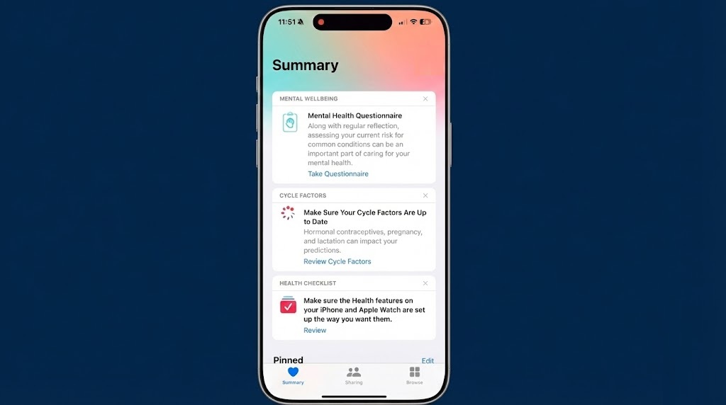 Apple health interface