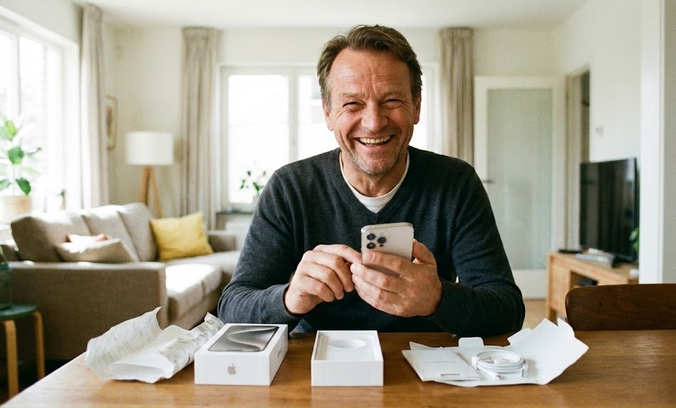 configuration smartphone - unboxing