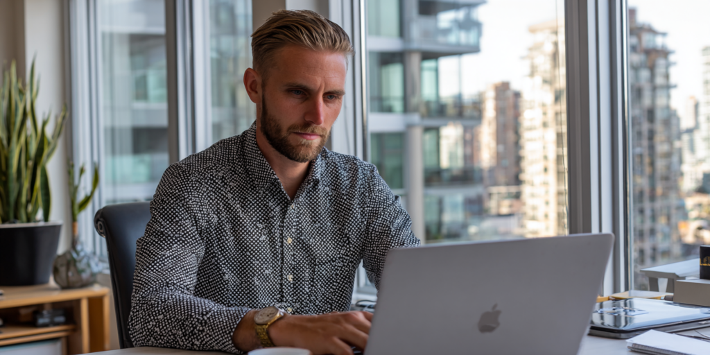 Marketeur utilisant l’IA du Marketing Hub de HubSpot pour créer et optimiser des emails