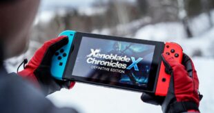 Un joueur en hiver joue à Xenoblade Chronicles X Definitive Edition sur la Switch 2