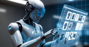 un robot en plein achat en ligne