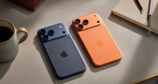 iPhone 17 et 18 même design posés côte à côte sur un bureau élégant