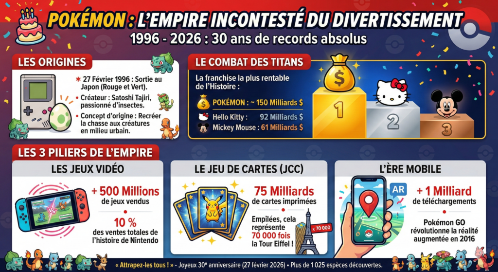 pokemon infographie 30 ans