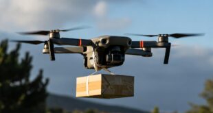 un drone transportant un colis pour illustrer le projet de Zipline avec la levée