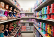 Rayon jouets avec des poupées sexy et des robots colorés