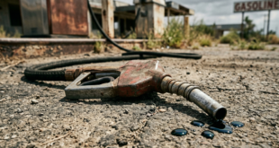 Une pompe à essence abandonné