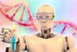 un robot science devant un ADN