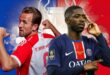 Dembélé et Harry Kane en maillot de PSG et Bayern