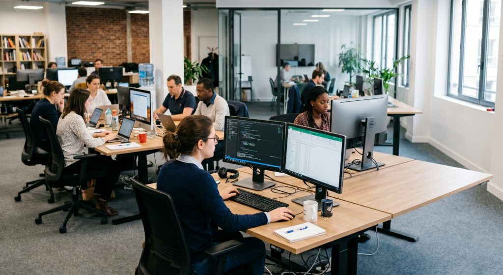 Image représentant des personnes qui travaillent dans une entreprise