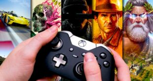 Main tenant une manette devant des jeux de Xbox Game Pass