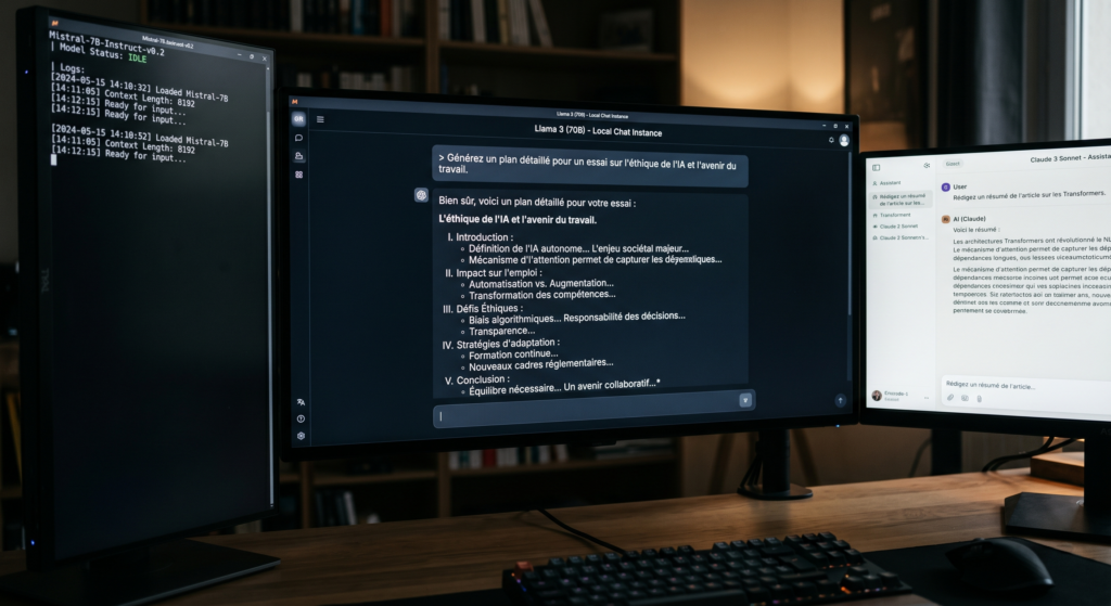 Image représentant des LLM sur un ordinateur