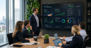 image avec des employés discutant des finances d'une entreprise