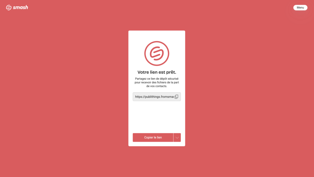 Lien de dépôt sur Smash