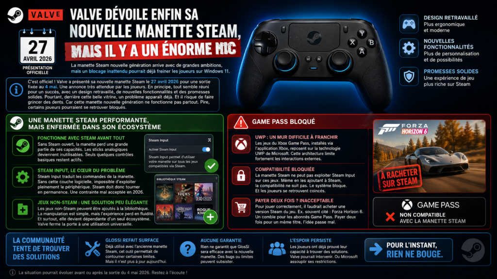 manette Steam problème