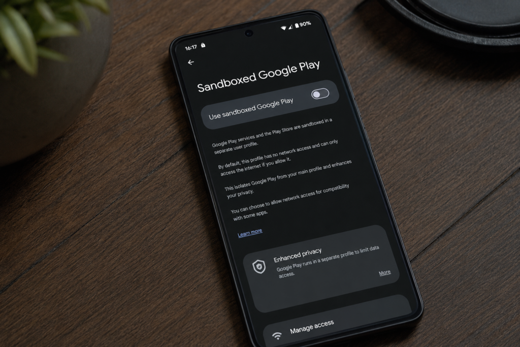 Autorisations d'utilisation de services Google sur GrapheneOS