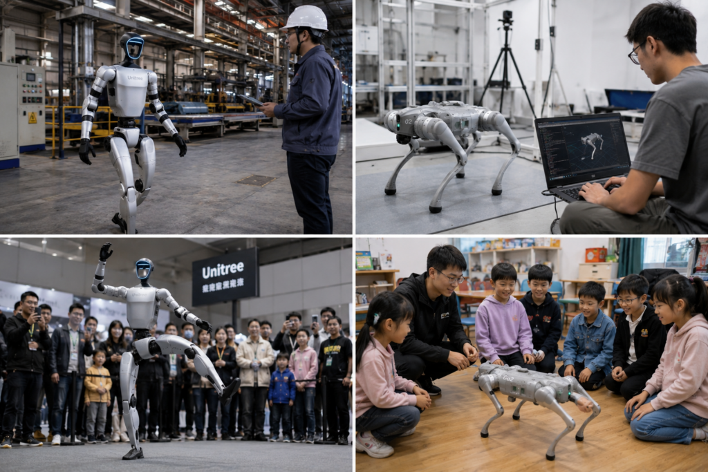 Différents usages des robots Unitree Robotics