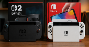 Image avec une Nintendo Switch 2 et une Nintendo Switch OLED