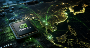 Nvidia puce IA sur une carte d'Asie