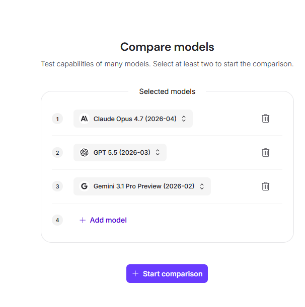 compare models