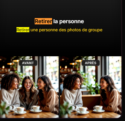 Retirer une personne d'une image avec Artspace