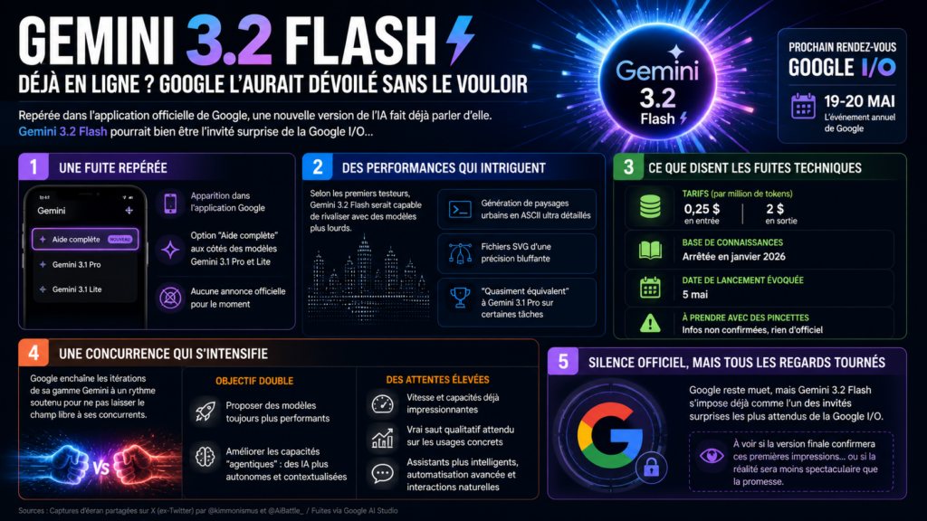 Fuite de Gemini 3.2 Flash