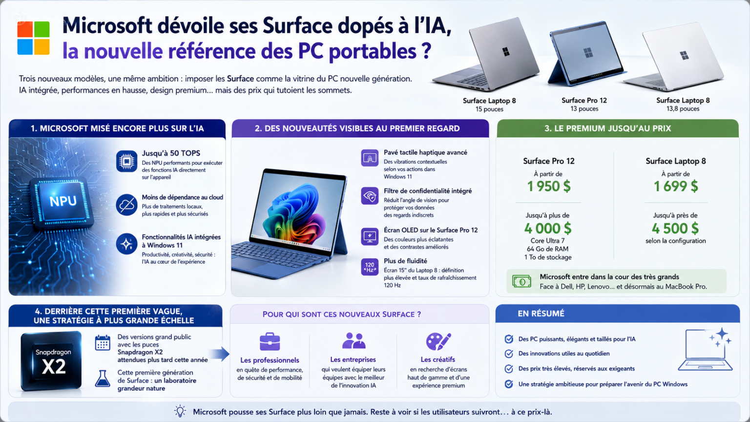 Microsoft unveils its AIenhanced Surface, the new benchmark for laptops