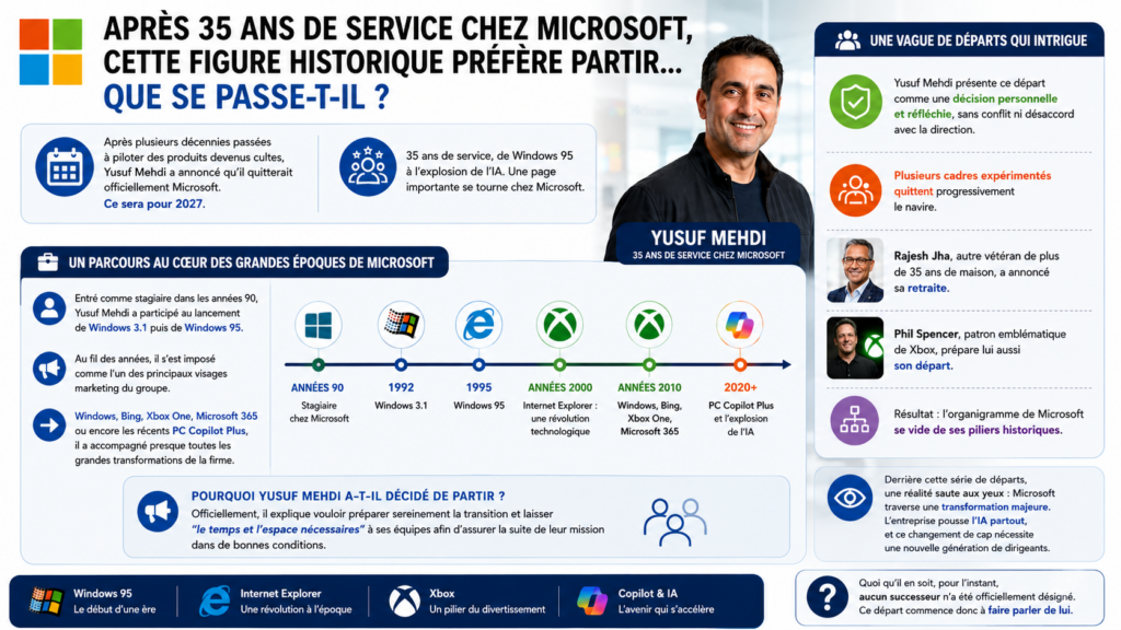 Yusuf Mehdi va quitter Microsoft