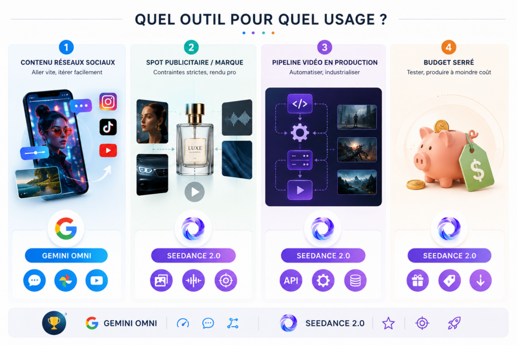infographie gemini omni vs seedance