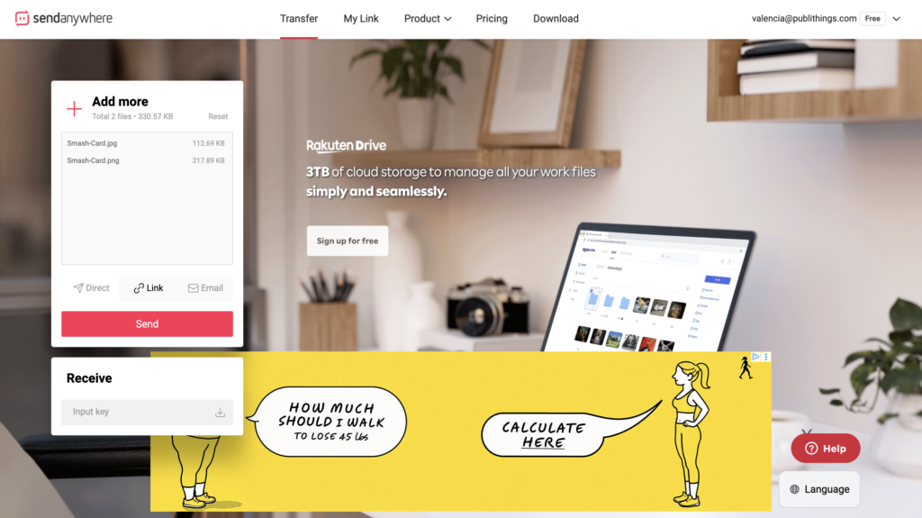 Interface Send Anywhere