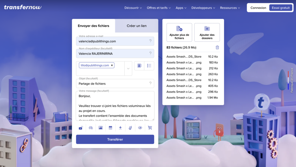Interface Transfernow