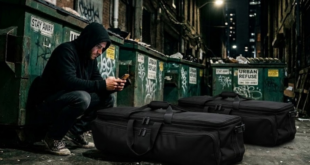 Un homme manipulant son téléphone pour illustrer le faut de consulté ChatGPT pour cacher le meurtre