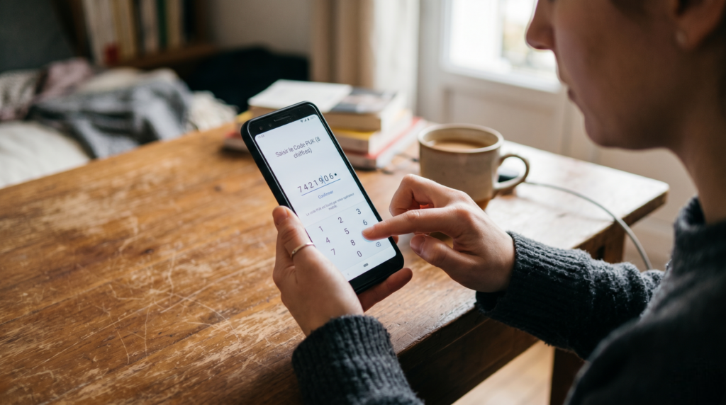 Conseils pour retrouver son code PUK.
