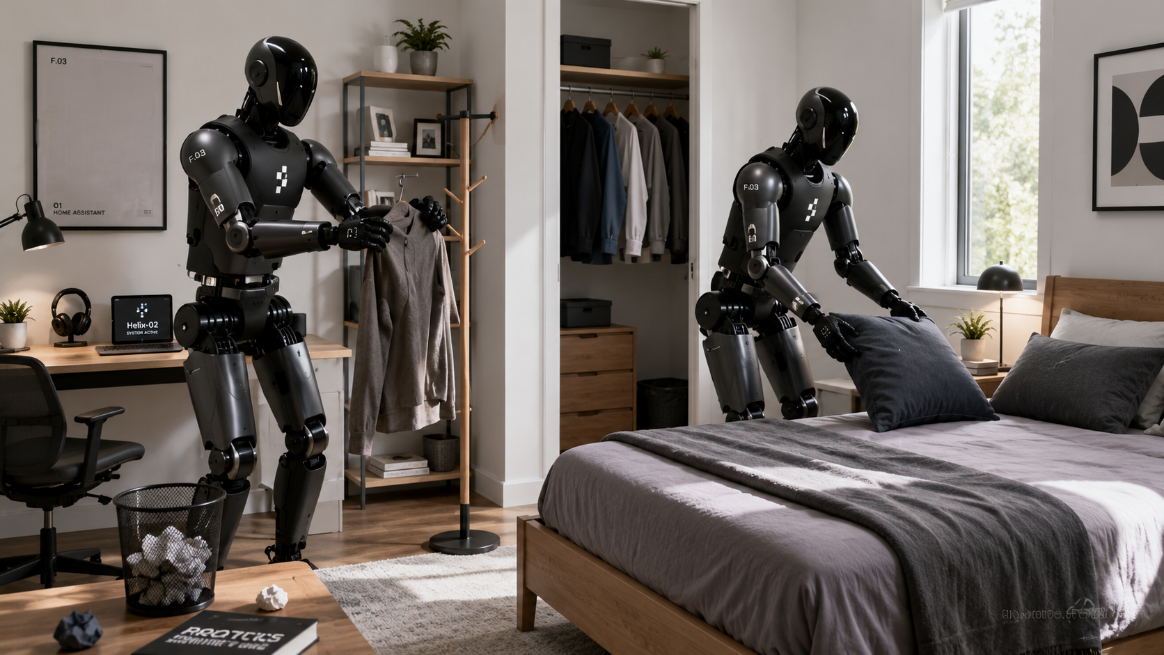 Vidéo : deux robots de Figure AI coopèrent seuls pour nettoyer une chambre