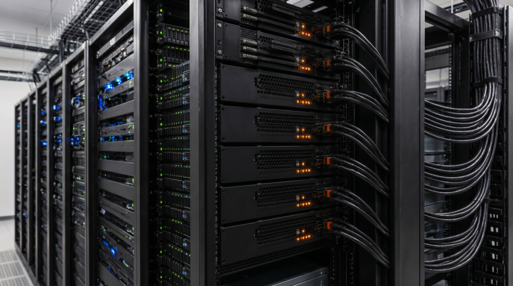 Image d'un ensemble de racks d'inférence