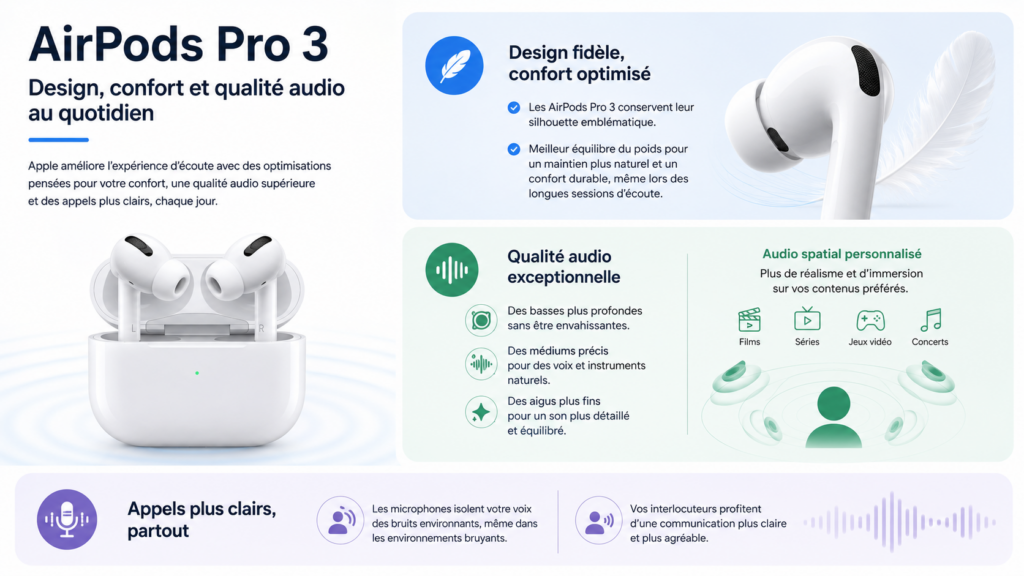 Disfruta plenamente de tus AirPods Pro 3.