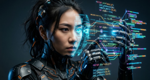 Une femme chinoise manipulant du code pour illustrer GLM-5.2