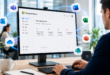 Employé utilisant Microsoft Scout, le nouvel agent IA autonome intégré à Microsoft 365, dans un environnement de bureau moderne.