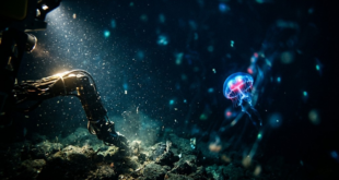 robot à 700m sous la mer pour évoquer les communications sous-marines