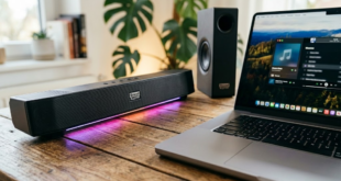 enceinte Sound Blaster Katana V2X à côté de PC