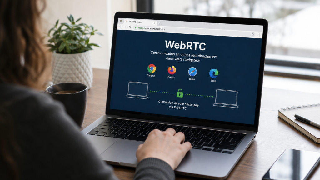image illustrant l'intégration de WebRTC dans le navigateur