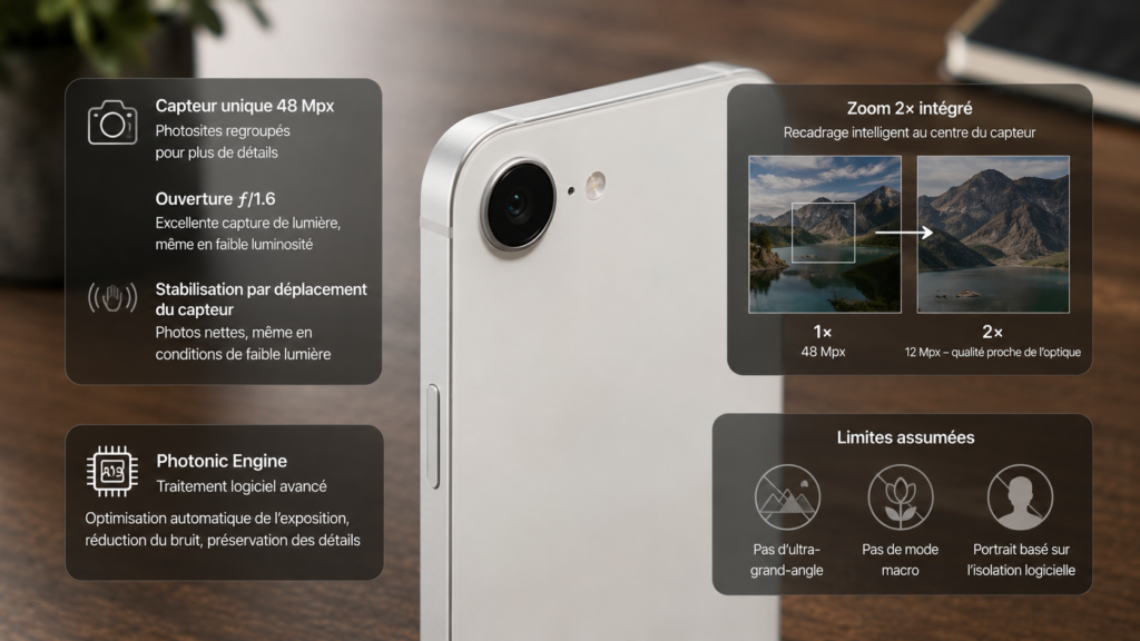 imagen representativa del sistema de cámara del iPhone 17e