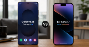 image représentant un Galaxy S26 et un iPhone 17