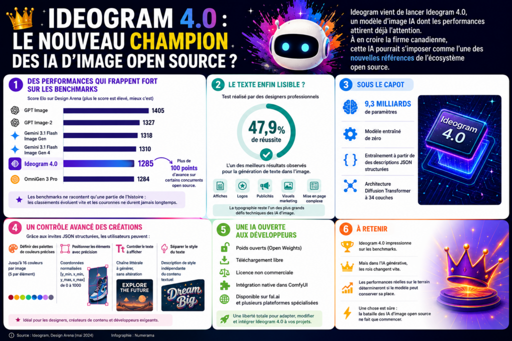Infographie qui montre la performance d'Ideogram 4.0