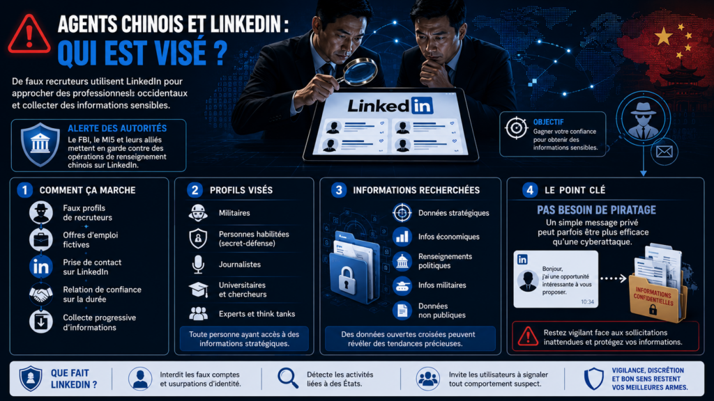 Des agents chinois espionnent sur LinkedIn