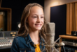 Amelie Bea Smith dans Peppa Pig dans un studio d'enregistrement vocaux