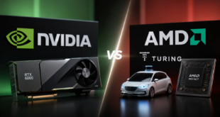 AMD et NVIDIA face à face sur le marché des puces pour la voiture autonome.